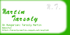 martin tarsoly business card
